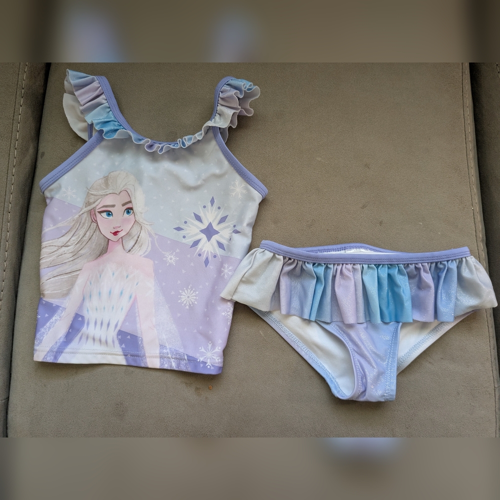Frozen Themed Ruffled Swimsuit Set